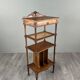 Louis XVI style music cabinet in carved wood with caning, 19th century.