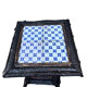 Folk art stool – circa 1890-1900. Rattan & ceramic