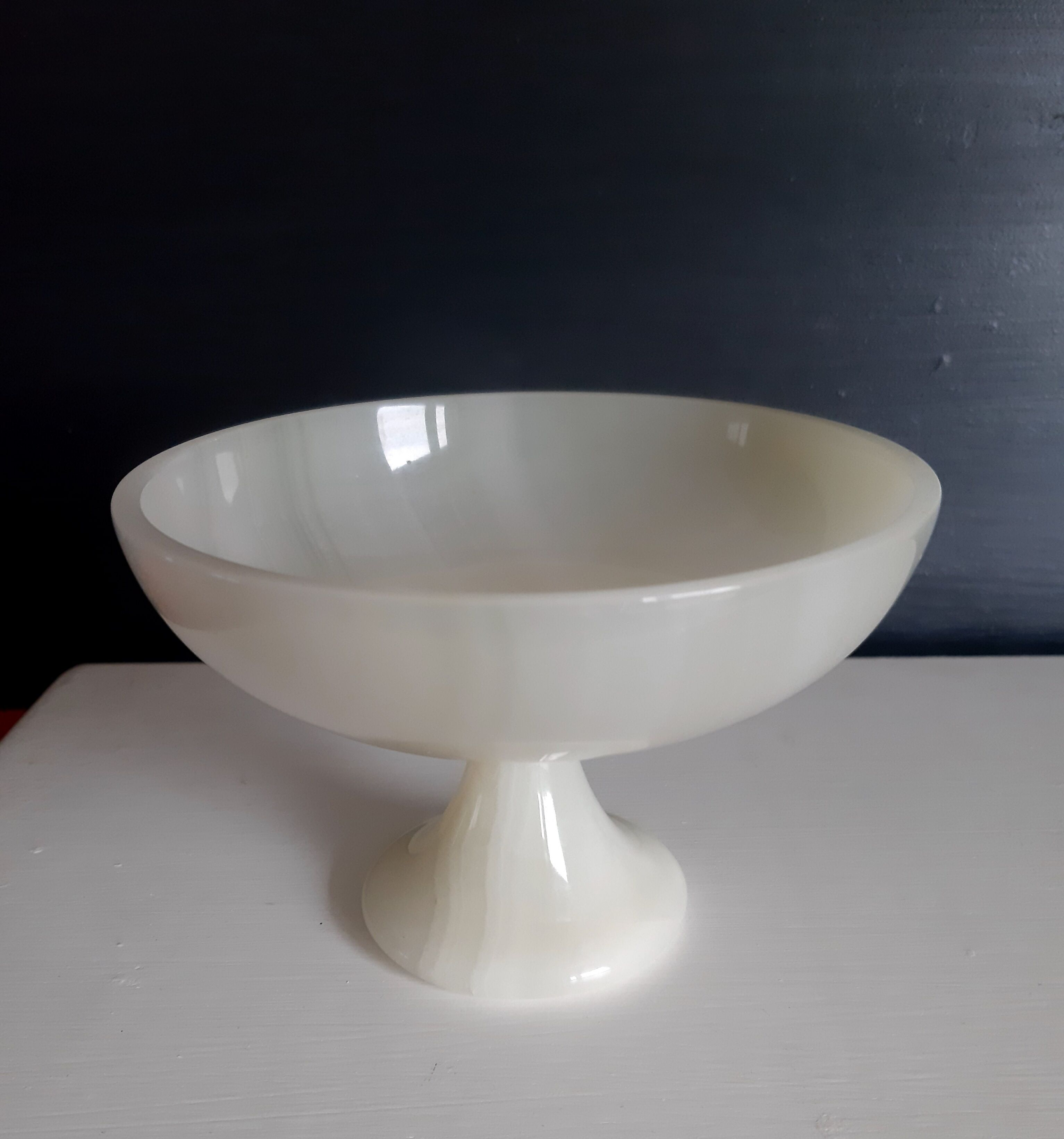 Alabaster cup and 3 eggs