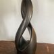 Free form lamp Black ceramic 50s lampshade rope Dlg Marcel Giraud