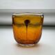 Amber blown glass vase