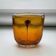 Amber blown glass vase