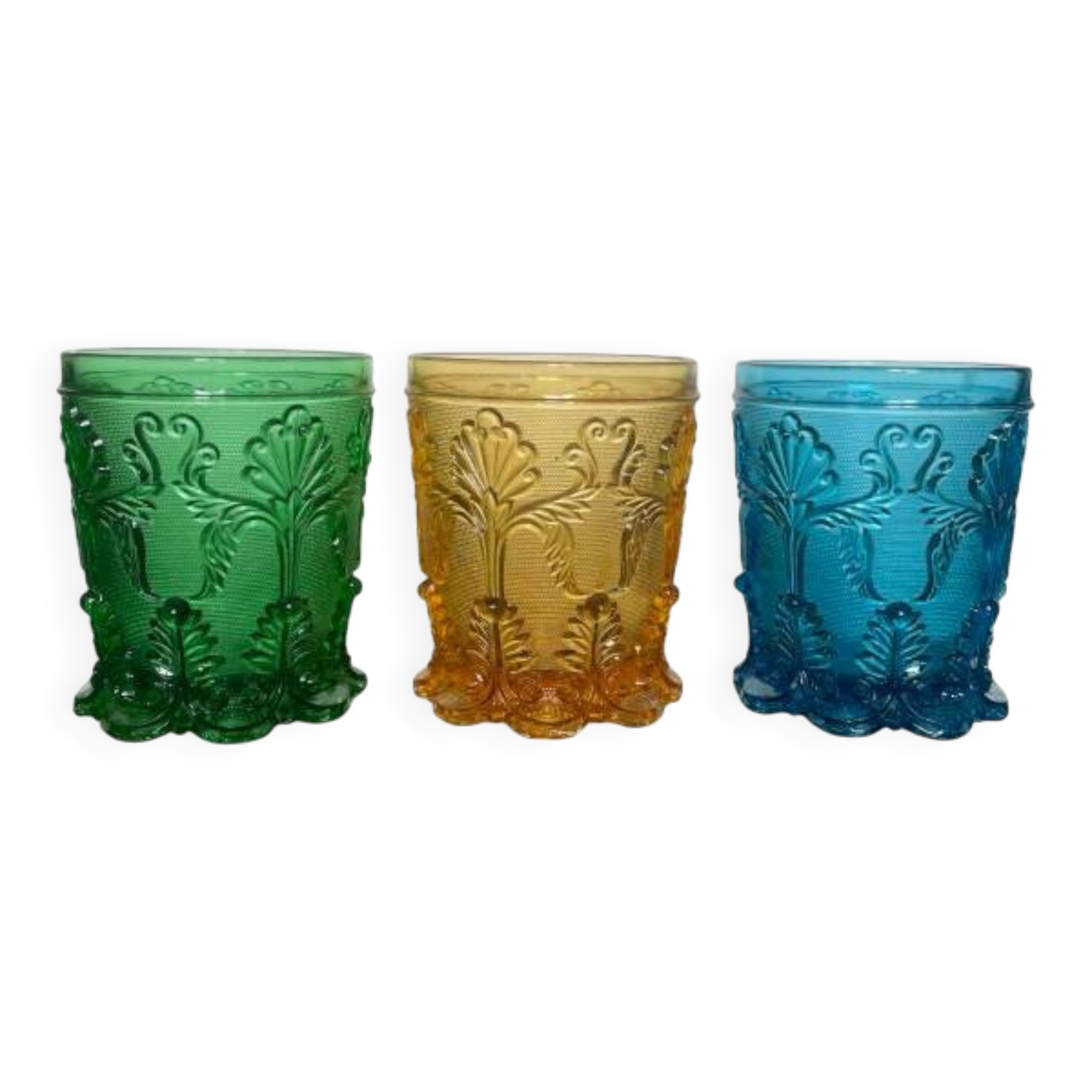 Verres Goblets Saint Louis Creusot - Blue / Rocaille / Glass