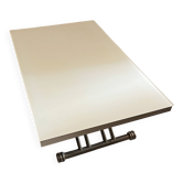Ozzio italia box t110 table – retractable and extendable – white glass –