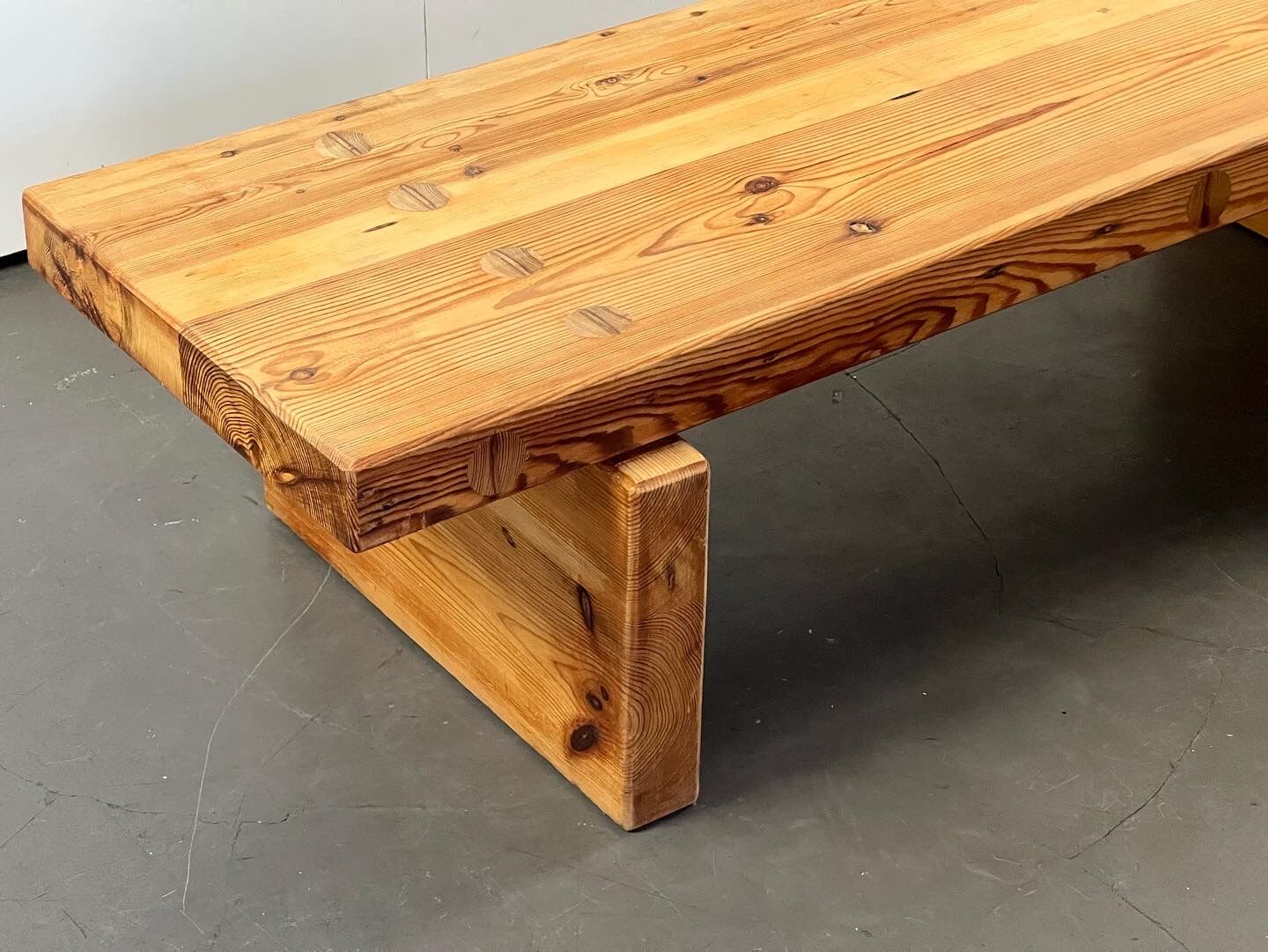 Roland Wilhelmson's pine coffee table / bench