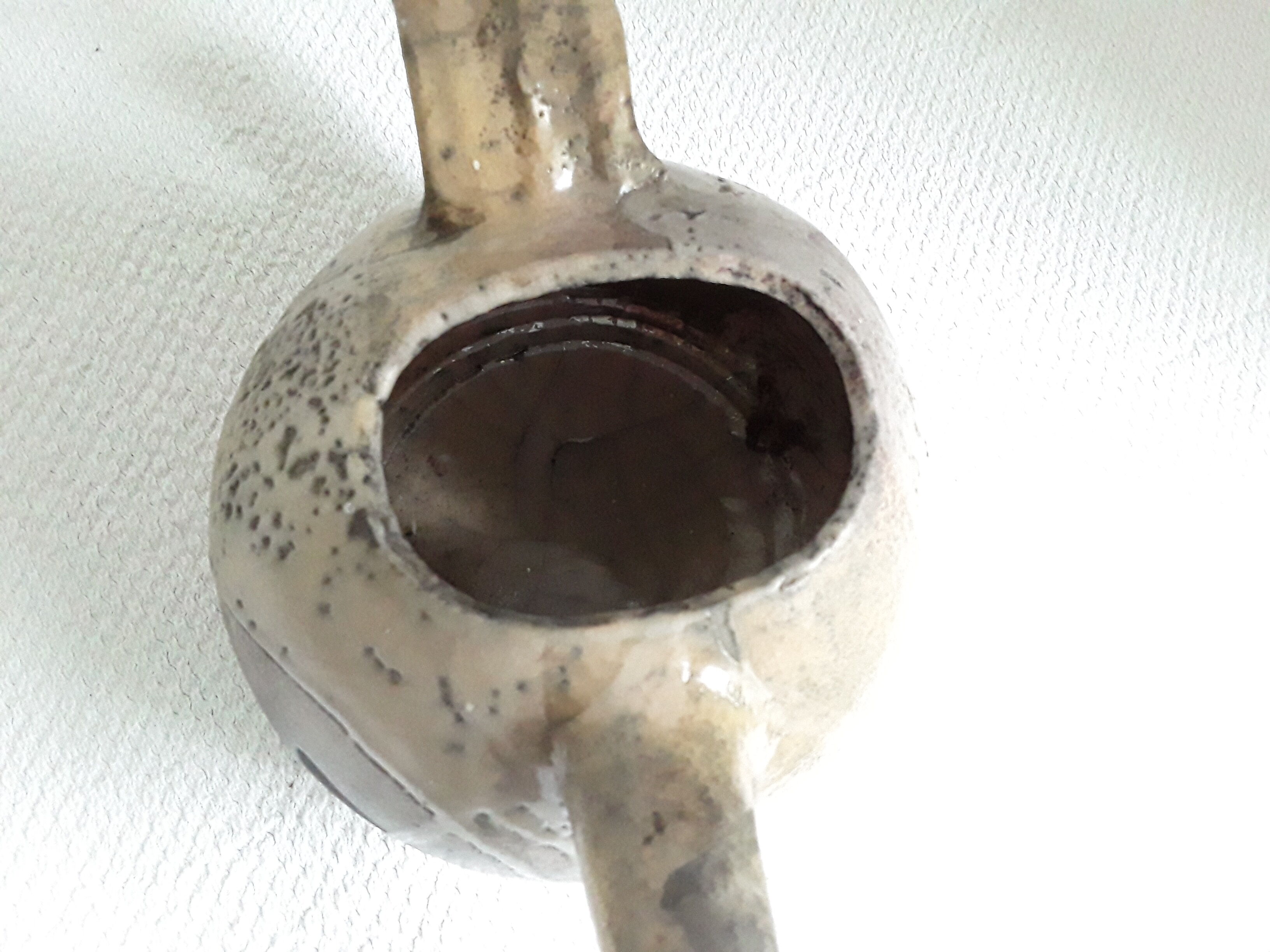 Pitcher or teapot in raku