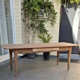 Table de ferme avec ses 2 bancs rénovées