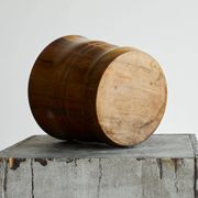 Striped vase in solid wood, 19th century