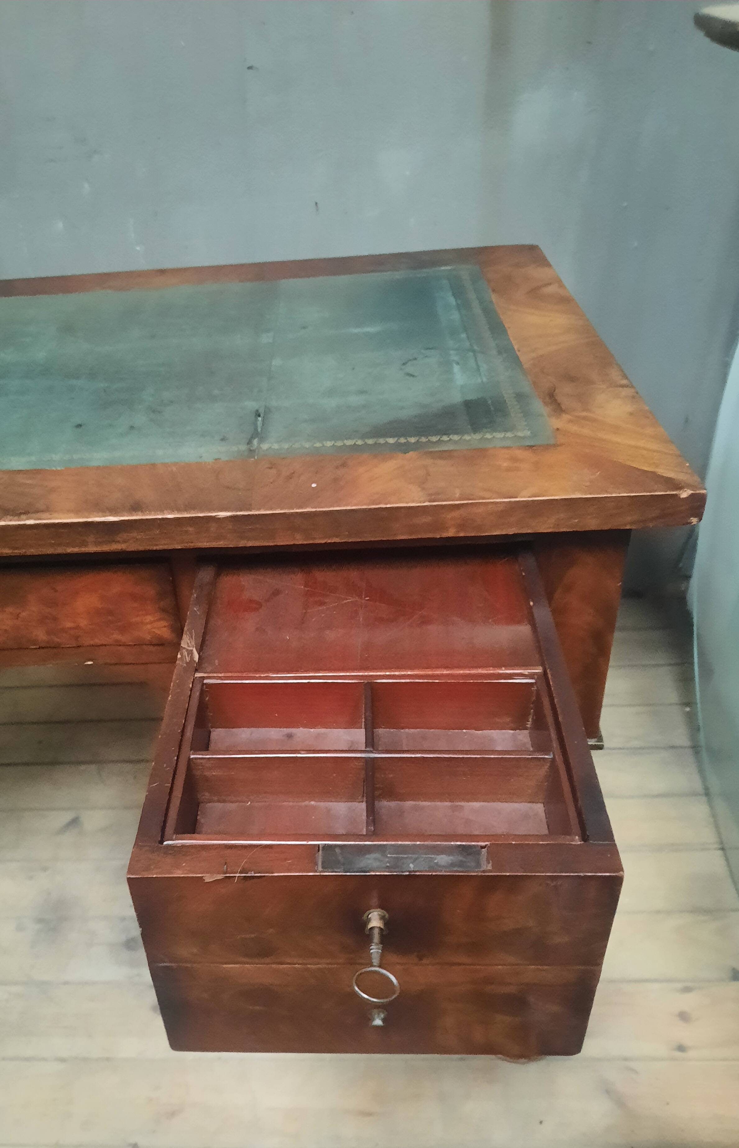 Mahogany desk from the Empire period.
