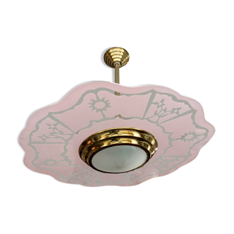 Chandelier, art deco glass pendant lamp
