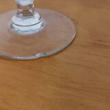 Vintage set of 5 engraved glasses on feet