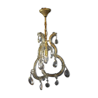 Hanging lamp a crystal tassel fire