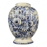 Vintage blue ceramic vase from Bassano, Italy, 1970s.