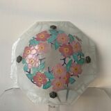 Art Deco enamelled glass ceiling light by J.Viale