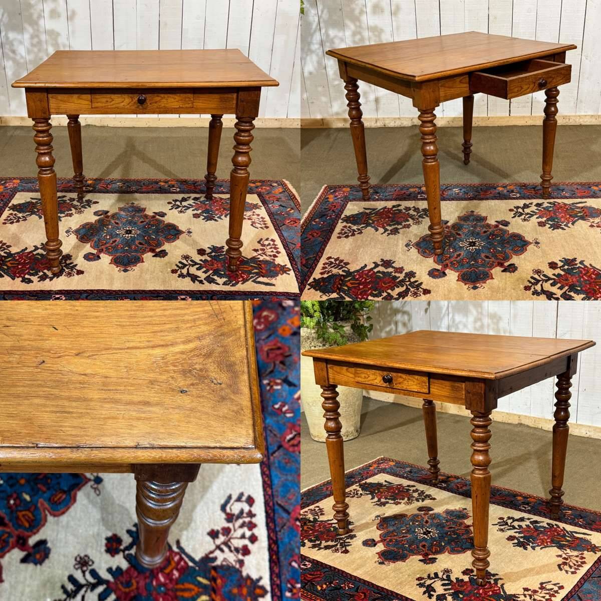 Table desk in fir and poplar from the early 20th century.