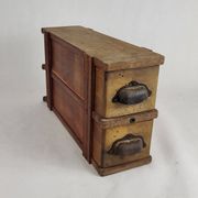 Wooden storage box for cards from the 20s and 30s