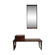 Scandinavian rosewood mirror and bench by Aksel Kjersgaard 60s