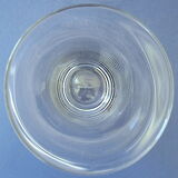 Suite of six glasses with orangeade, long drink, water or table in colorless crystal.