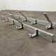 70s design aluminum wall coat rack, 21 hooks