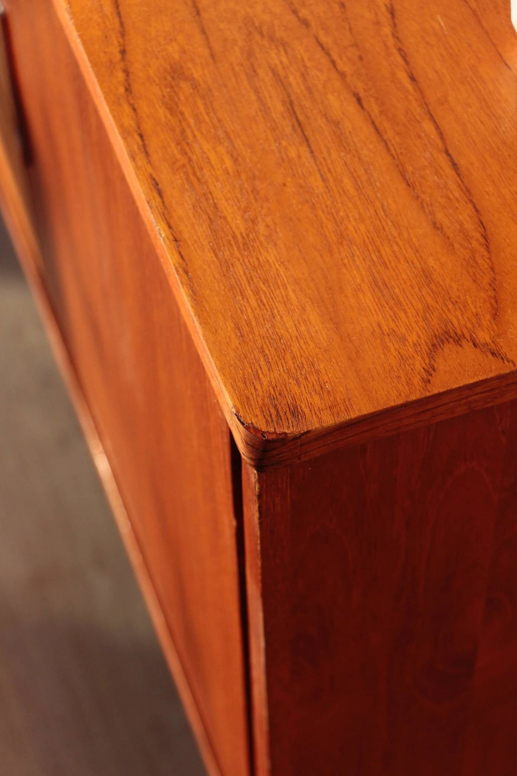 Restored vintage teak hairdresser from the 1960s.