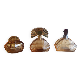 Bohemian Crystal Art Deco Toiletry Set