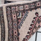 Tapis vintage fait main Boukhara – 39 x 42 cm – Design traditionnel