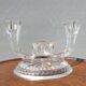 Pair candle holders vintage crystal Buder double torches