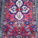 Hamadan vintage handmade oriental carpet 126 x 80 cm