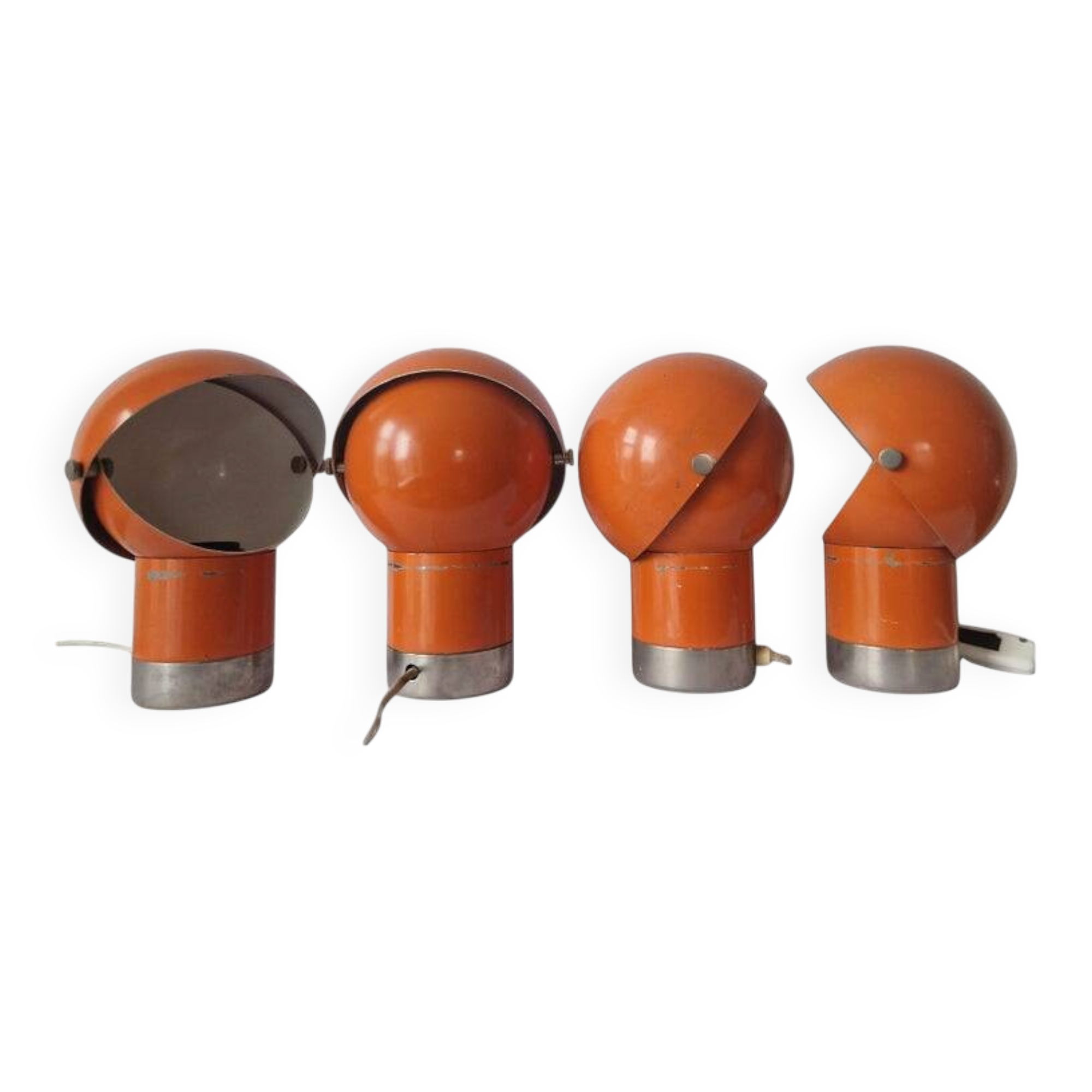 Set of Four Rare Table Lamps Astronaut Kamenicky Senov, Space Age, 1970s