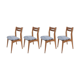 Series of 4 Scandinavian chairs reupholstered