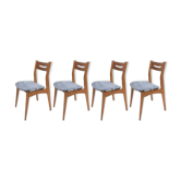 Série de 4 chaises scandinaves retapissées