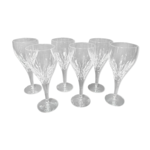 Set de 6 verres a vin - cristal lorraine