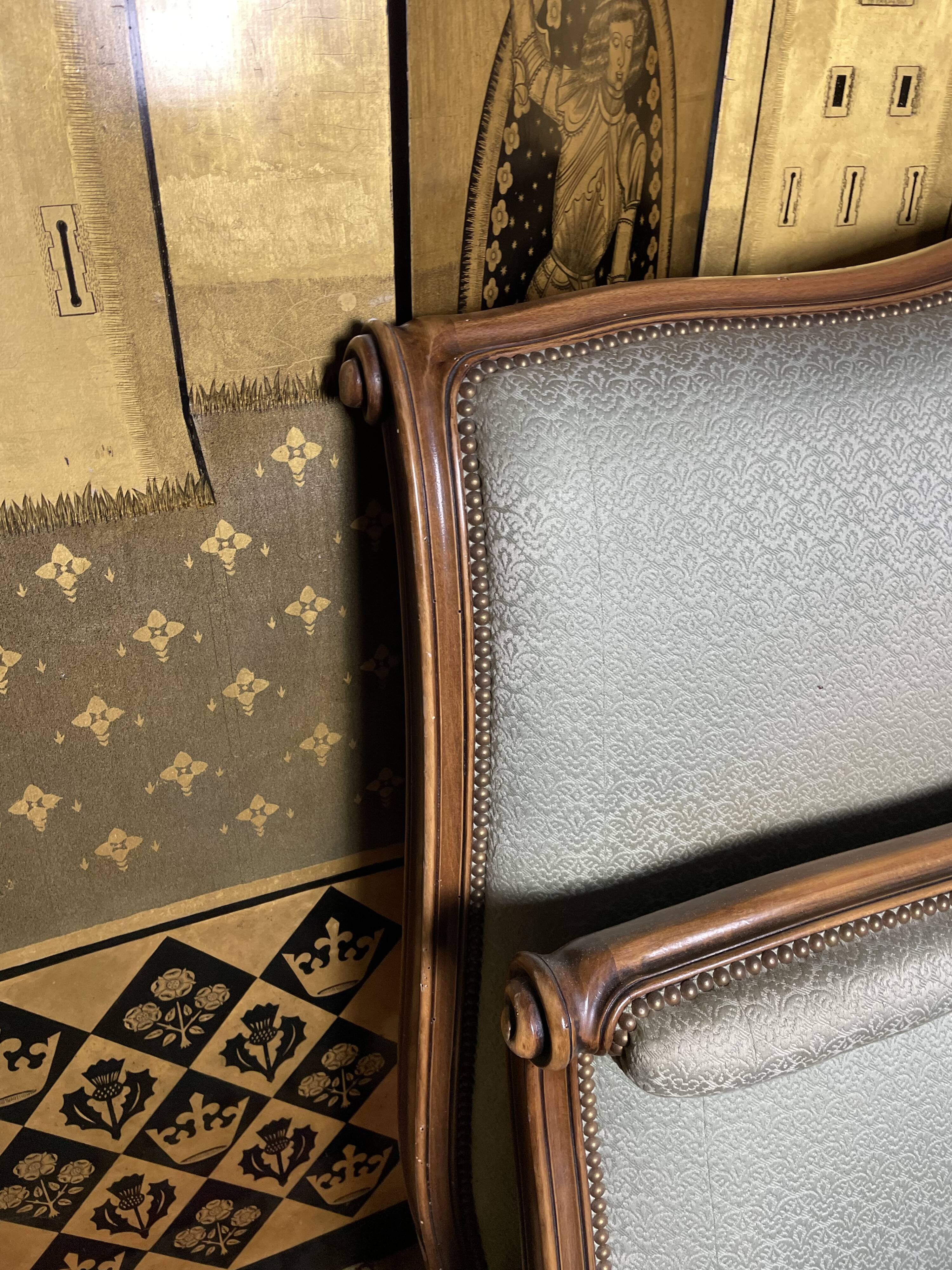 Upholstered bed in Louis XV style