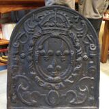 17th century cast iron fireplace backplate