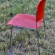 Pair of chairs by David Rowland, US Design, 1976, red metal and chrome