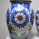 A pair of large decorative vases by Carla Holland, Gouda decoration, circa 1930-40.