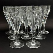 Baccarat, set of 9 champagne flutes model Duchesse de Dino