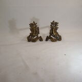 Pair of chimney tracks in bronze