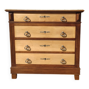 Grande commode ancienne - dessus marbre
