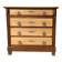 Grande commode ancienne avec dessus en marbre blanc