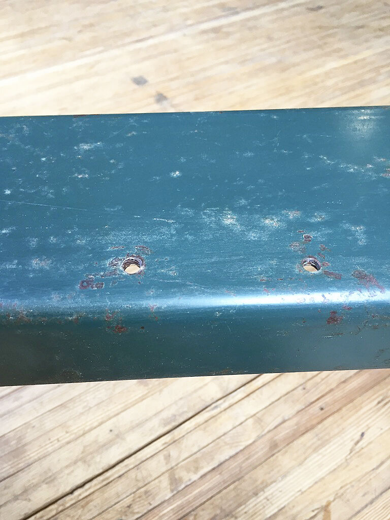 Handcrafted metal patinated bench