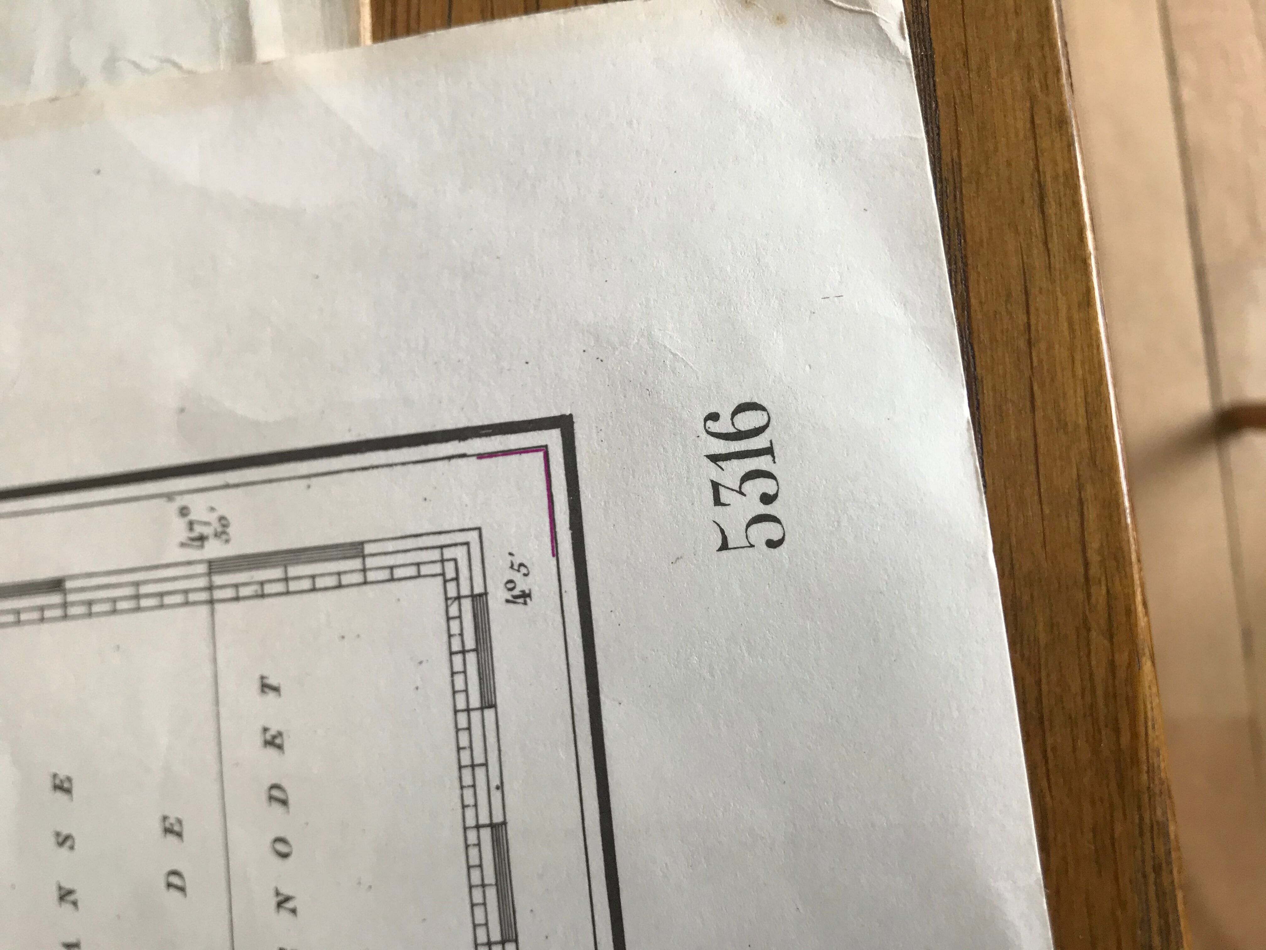 Old nautical charts on the breton coast