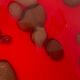 Vase Murano vintage rouge avec paillettes d or