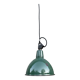 Lampe suspendue en émail vert industriel, loft OBg-1, années 1960