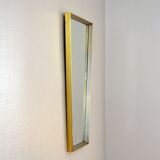 Golden and vintage silver mirror 1960s - 81x40cm