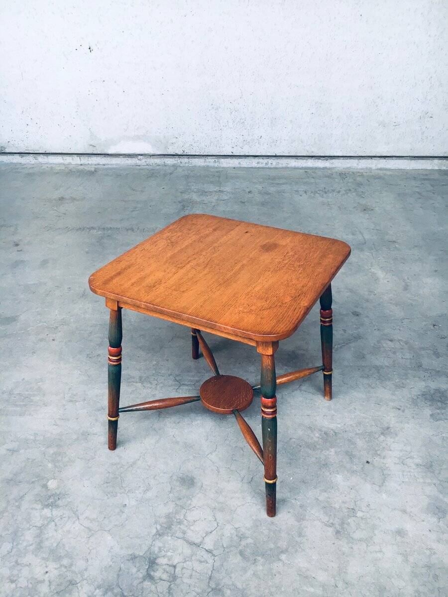 Amsterdam School Painted Side Table, Netherlands, 1920s
