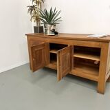 1950s Brutalist Sideboard in Solid Elm
