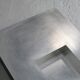 Coffee table "Space Age", wood, aluminum veneer, France, circa 1970