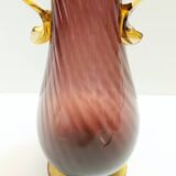 Brown and Yellow Murano Glass Amphora Vase by Fratelli Toso, Italy