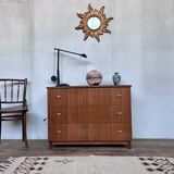 Chest of drawers teak compass feet formica tray